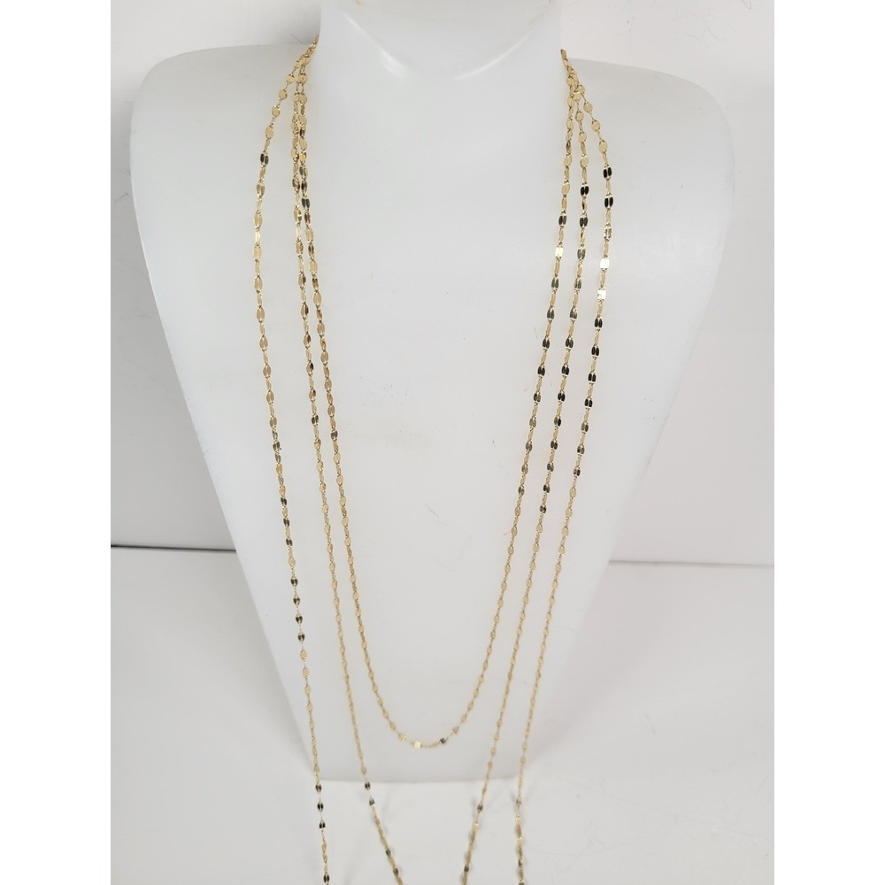 Karizia SPA Italy 925 Vermeil Necklace Lot 3 Long Sterling Chains‎ 24 29 40 Inch